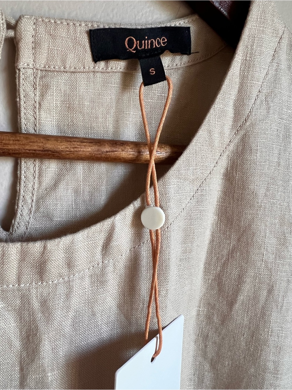 Quince 100% European Linen Tank Top Small Beige NWT Lagenlook Coastal Minimalist - Picture 3 of 8